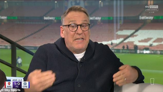 Paul Merson was furious with Chelsea's display in their second leg defeat by Arsenal