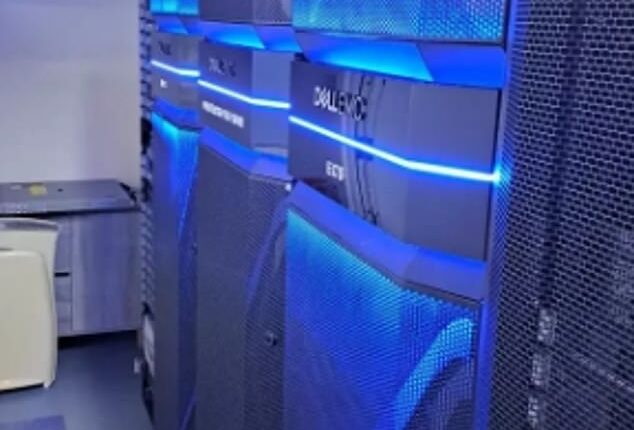 Pictured: Servers seized by police in a raid worth up to £750,000 last week