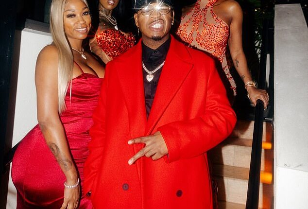 Ne-Yo, who is in a polyamorous relationship, will be needing a table of five this Valentine's Day as he plans to take his four 'wives' out for a romantic dinner (three of his girlfriends pictured)