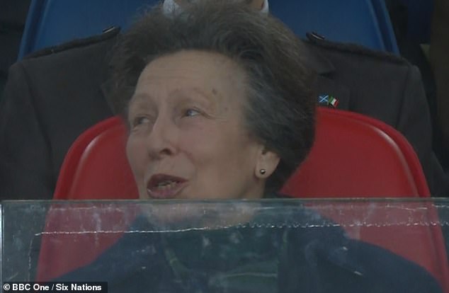 The Princess Royal, 75, was left stunned while sat in the stands during Scotland's clash against Italy when an entire stadium of fans erupted into cheers for the beloved royal