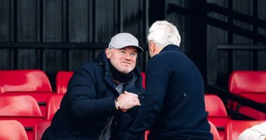 Wayne Rooney was in attendance to support son Kai play for Man United's U18s on Wednesday