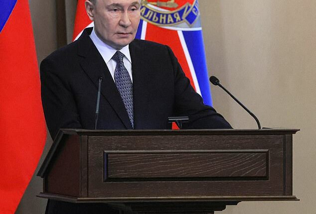 Vladimir Putin (pictured) said on Tuesday that Moscow's adversaries probably understood how any attack on Russia or Russian forces using 'a nuclear element' could end