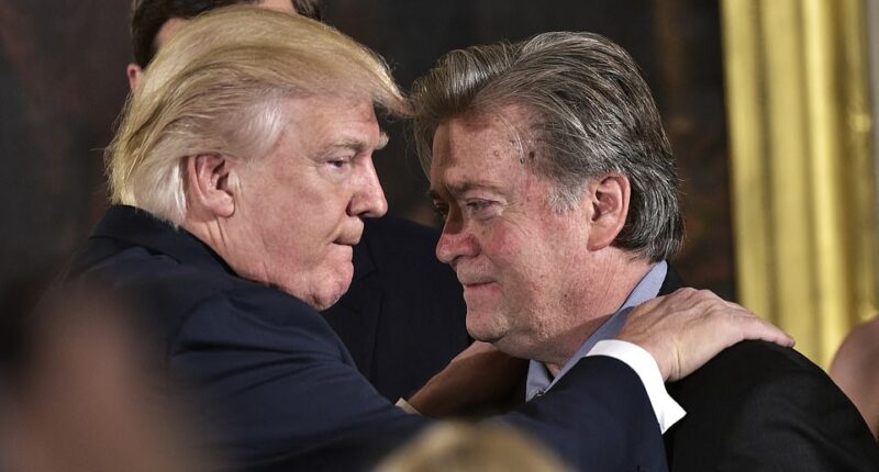 Donald Trump is trying to clear the criminal record of his longtime confidant Steven Bannon relating to the January 6 Capitol riot. The Justice Department asked the Supreme Court and a federal judge on Monday to dismiss Bannon's criminal indictment and conviction for refusing to testify before the Democrat-led January 6 Committee. A DOJ representative declared removing the charges against Bannon is in the 'interests of justice' after years of alleged political persecution under the prior administration. Bannon served four months in federal prison in 2024 after being convicted on two counts of contempt of Congress.