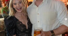 BrewDog co-founder and 'worst boss in the world' James Watt (pictured with his wife Georgia Toffolo) is considering buying back the craft beer firm after it was put up for sale