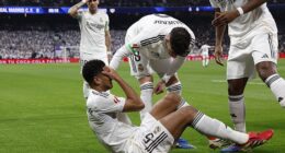 Jude Bellingham has been ruled out of action for around a month with a hamstring injury