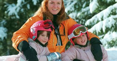 Sarah Ferguson and Princesses Eugenie and Beatrice in Verbier in 1997. The hardest to fathom bit of the new Epstein files release is Ferguson's decision to drag her young daughters into it, writes Sarah Vine