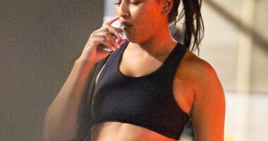 Sasha Obama was spotted puffing on a vape after stepping out of a luxury gym in West Hollywood