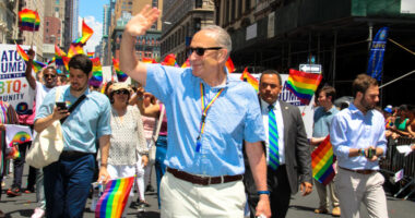 Schumer Pushes Bill to Elevate Pride Flag to Same Status as the American Flag.