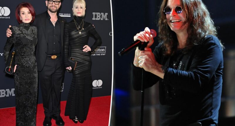 Sharon Osbourne supported by kids Jack and Kelly at pre-Grammys 2026 gala ahead of Ozzy tribute