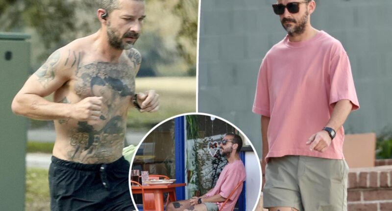 Shirtless Shia LaBeouf goes running, dines solo after arrest
