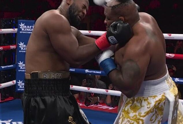 Jarrell Miller suffered an embarrassing moment during his fight on Saturday night