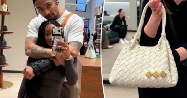 Simone Biles’ husband Jonathan Owens buys her a custom Bottega Veneta bag during 2026 Winter Olympics
