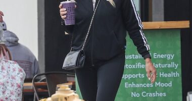 Singer divorcing Bones producer husband after he was named in the Epstein files looks devastated on first public outing