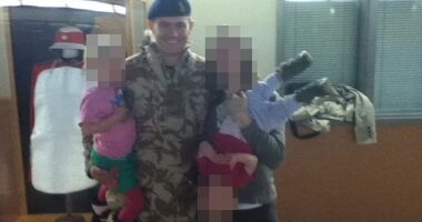 Lieutenant Colonel Mark Teeton fought back tears as he recalled how a knife-wielding stranger fixated with the murder of Fusilier Lee Rigby leapt on him outside a barracks