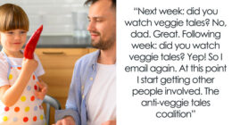 Teacher Shows Veggie Tales To Kids At Daycare Then Lies About It, Frustrated Dad Starts A Battle That Gets Her Fired