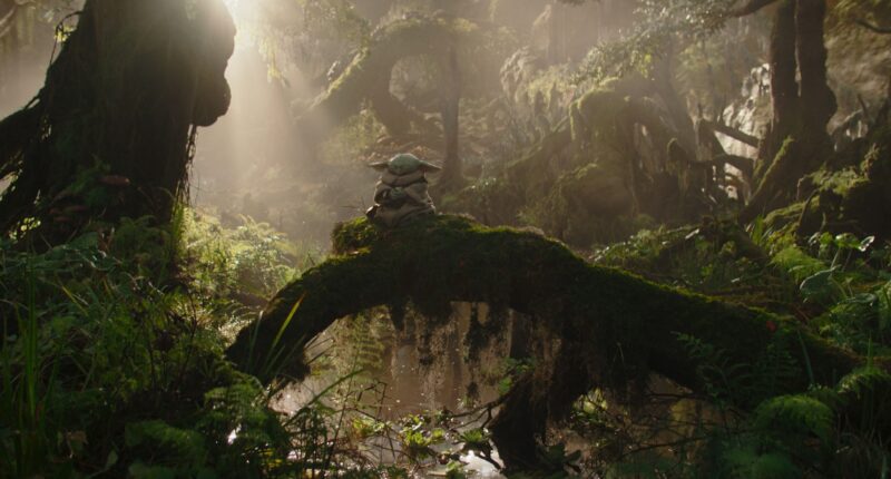 Grogu in Lucasfilm's THE MANDALORIAN AND GROGU. Photo courtesy of Lucasfilm. © 2026 Lucasfilm Ltd™. All Rights Reserved.
