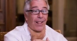 Epstein pretends to choke himself during the interview with Steve Bannon before his death in 2019