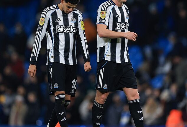 Newcastle saw their Carabao Cup defence come to an end in the semi-finals against Man City