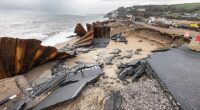 The A379 between Torcross and Slapton in South Devon has collapsed into the sea after Storm Imogen this month