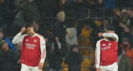Arsenal have won just two of their last seven league matches, and drew with bottom club Wolves on Wednesday