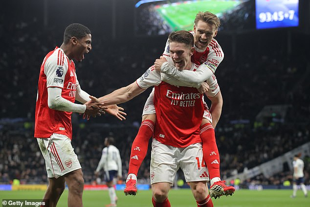 Arsenal got the better of Tottenham in the north London derby in a major boost to their Premier League title hopes