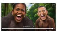 The President received widespread backlash after he posted a video depicting Barack and Michelle Obama as apes