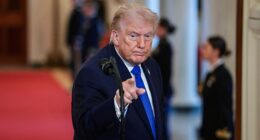 Donald Trump says 'I have a lot of people gunning for me, don't I?' during a White House event with angel families on Monday, February 23, 2026