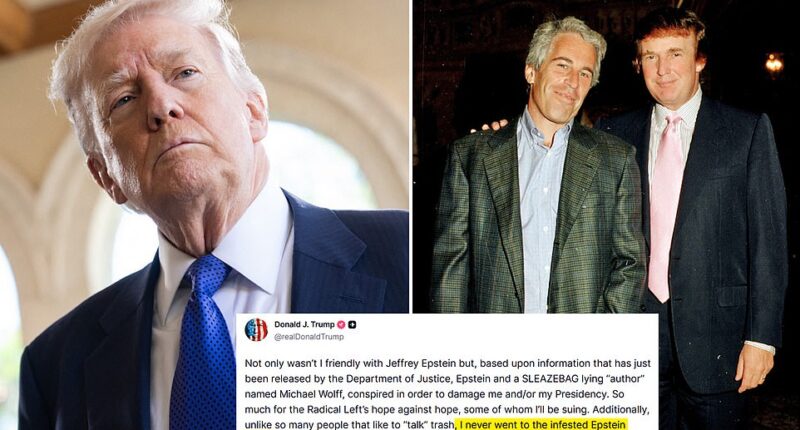 President Donald Trump again threatened to sue over claims that he ever went to Jeffrey Epstein's private island. Trump posted a furious rebuttal on Truth Social Monday afternoon, after previously saying he would sue former Daily Show host Trevor Noah over an Epstein island joke made about the president at Sunday night's GrammyAwards. 'Not only wasn't I friendly with Jeffrey Epstein but, based upon information that has just been released by the Department of Justice, Epstein and a SLEAZEBAG lying "author" named Michael Wolff, conspired in order to damage me and/or my Presidency,' Trump wrote.