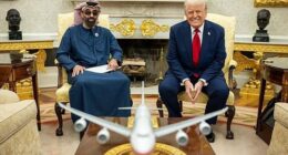 Donald Trump and UAE National Security Advisor Sheikh Tahnoon bin Zayed Al Nahyan Tahnoon secretly backed a company that bought 49 percent of the Trump family’s crypto firm for $500 million. The pair are seen meeting at White House on March 18, 2025