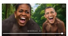 The president received widespread backlash over accusations of racism after he posted a video depicting Barack and Michelle Obama as apes