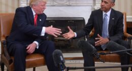 Trump shocks with ‘disgusting’ Truth post depicting Barack and Michelle Obama as apes