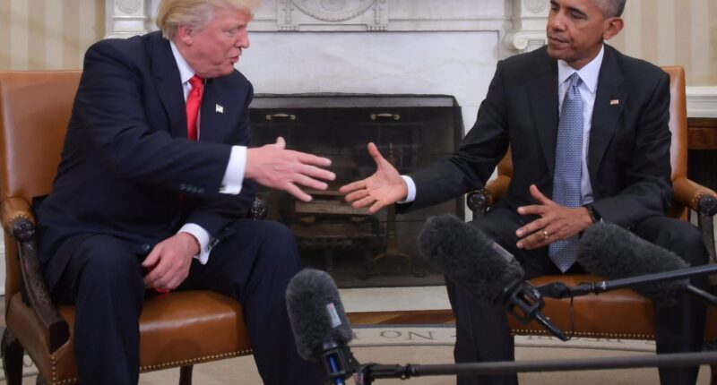 Trump shocks with ‘disgusting’ Truth post depicting Barack and Michelle Obama as apes