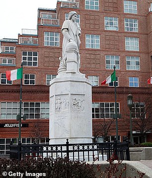 Christopher Columbus statue in Baltimore