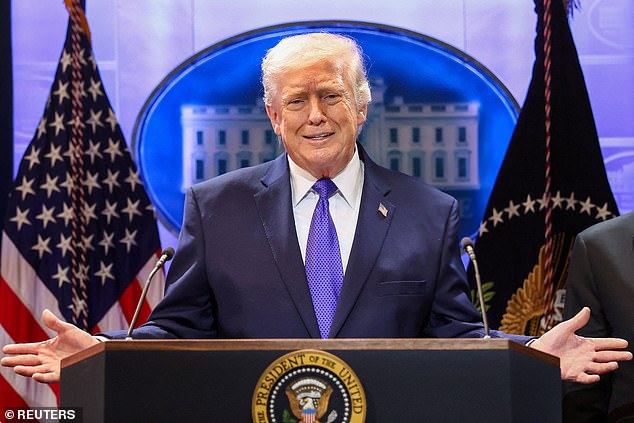 President Donald Trump whacked House Minority Leader Hakeem Jeffries during Friday's wild White House press conference after Jeffries called Trump a 'wannabe King'