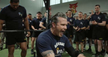 Trump’s ‘Secretary of War’ is busy - pumping iron - while the president considers military strikes on Iran