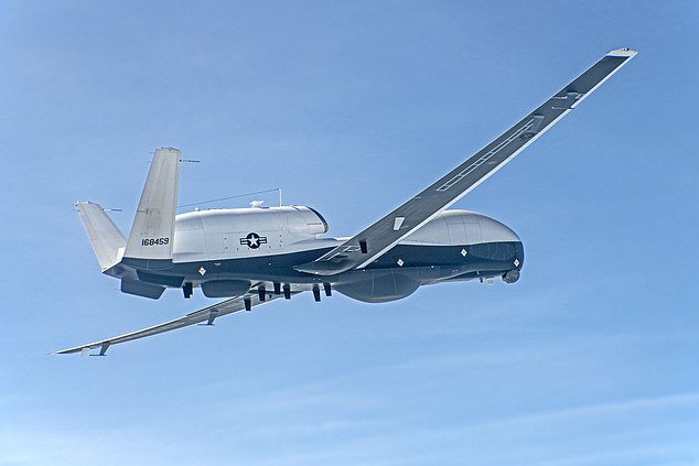 The MQ-4 Triton unmanned drone (Pictured) is primarily operated by the US Navy for long-range surveillance