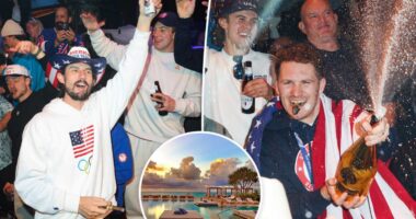 USA hockey team's gold medal celebration revealed