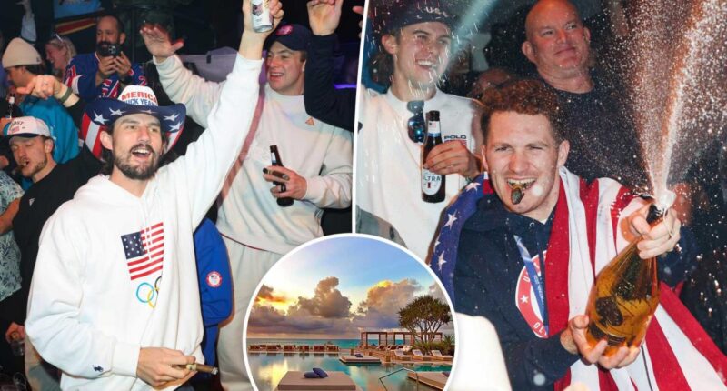 USA hockey team's gold medal celebration revealed