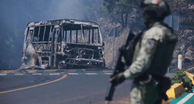 Violence erupts in Mexico after cartel leader is killed as US issues security alert