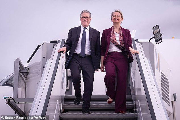 Prime Minister Sir Keir Starmer and Foreign Secretary Yvette Cooper arriving at Munich Airport, Germany, ahead of the Munich Security Conference