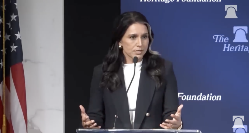 Director of National Intelligence Tulsi Gabbard speaks at a Heritage Foundation event.