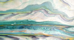 Watercolor Effect With Fluid Acrylic Using A Split Cup Pour