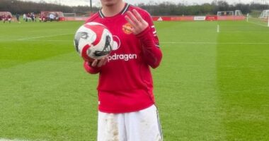 Kai Rooney continued his impressive rise at Man United with four goals against Norwich U16s
