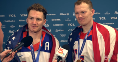 Team USA hockey interview.