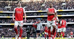 Arsenal players have made four errors leading to goals in 2026, with Declan Rice (left) at fault for Tottenham's equaliser on Sunday