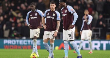 Aston Villa will have fears over their Champions League spot again after losing 2-0 at Wolves
