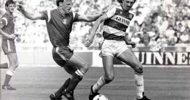 The last time a team ran out with Guinness emblazoned across the front of their shirt was Queens Park Rangers in the 1980s