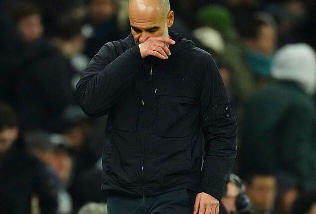 Pep Guardiola struggles to find the answers as his Manchester City side crumble again in the second half against Spurs on Sunday