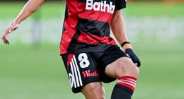 Western Sydney Wanderers have come under fire after banning fans from wearing football shirts of nations currently involved in major conflicts (pictured, midfielder Steven Ugarkovic)
