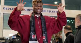 Emmanuel Agbadou jetted into Turkey on Friday to complete his £17.4m move to Besiktas